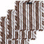 Set 3 fundas algodón 8x8pulg cocina con gancho marrón
