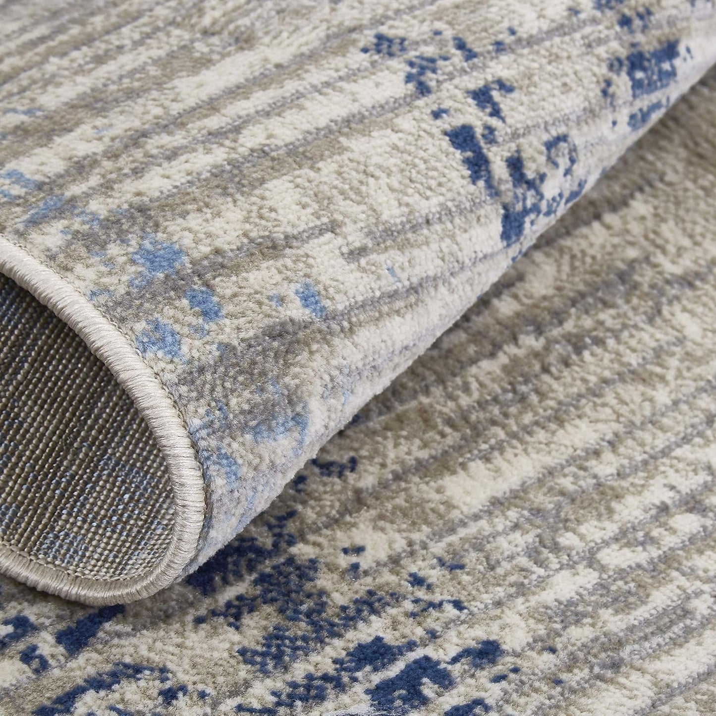 Alfombra área 2x3 gris/azul