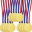 Medallas estilo olímpico dorado 1.5pulg 12 pzas