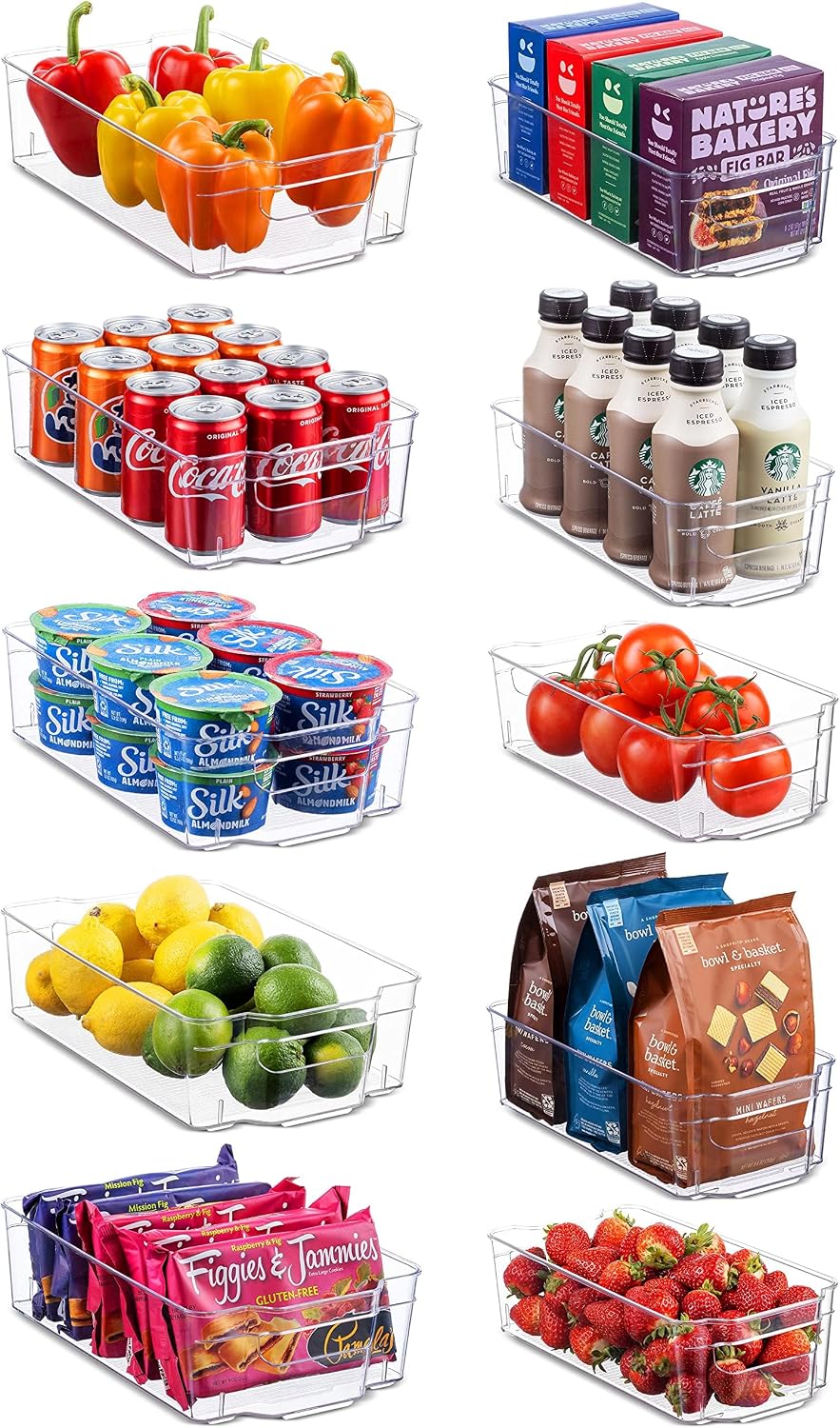 Set 10 Contenedores Plástico para Refrig. y Congelador