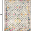Alfombra 10x14ft gris amarillo diseño diamante boho