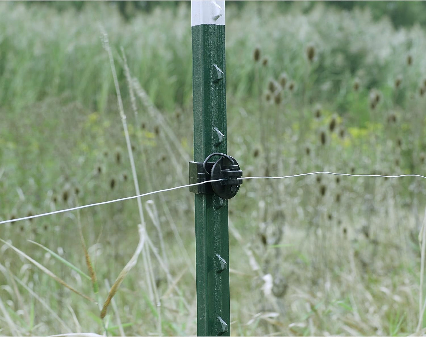 Aislador T-Post Pin-lock 25 Uds Negro