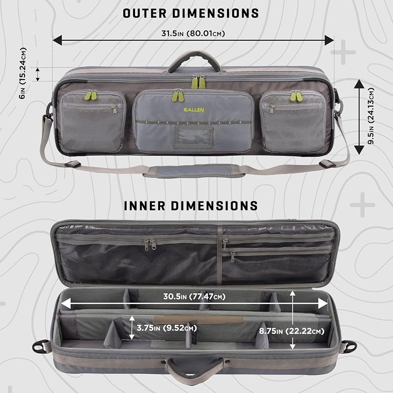 Caja para cañas pesca Allen 4 cañas marco resistente