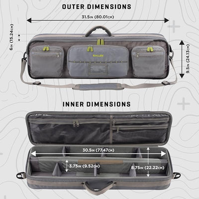 Caja para cañas pesca Allen 4 cañas marco resistente