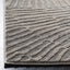 Alfombra moderna abstracta 2'7"x4' gris pardo