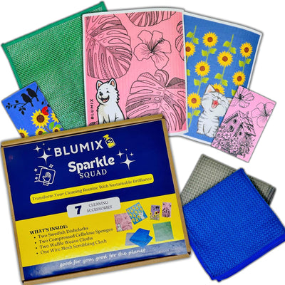 Set 7 paños limpieza ecológicos reutilizables