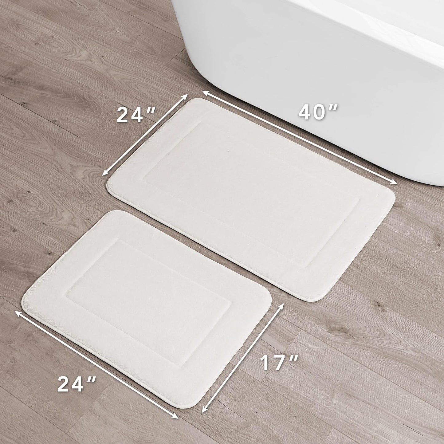 Set 2 Alfombras Baño Espuma Viscoelástica Antiderrap
