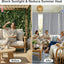 2 Cortinas impermeables exteriores 52x84pulg gris claro