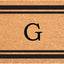 Alfombra entrada monograma G 24x36 con borde negro