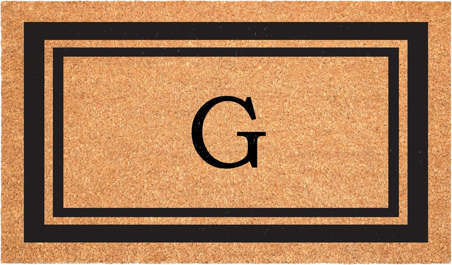 Alfombra entrada monograma G 24x36 con borde negro