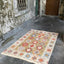 Alfombra reversible algodón 2'8"x6'7" pájaros antiguos