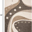 Alfombra área 6x9ft marrón marfil diseño abstracto 1.2"