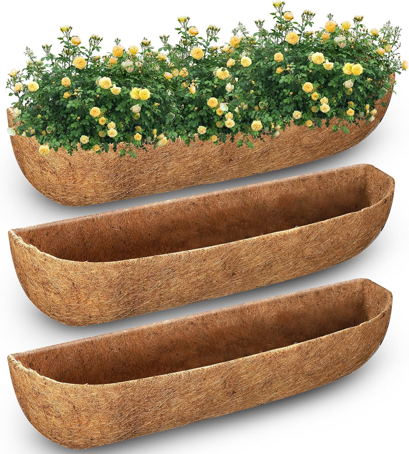 3 Forros Coco 30" para Cajas Ventana Macetas Terraza