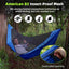 Hamaca camping 500lb con mosquitera 2en1 azul