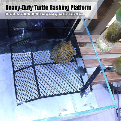 Plataforma colgante para tortugas con ganchos y ventosas negro
