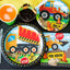 Platos redondos 9pulg multicolor set 8 fiestas