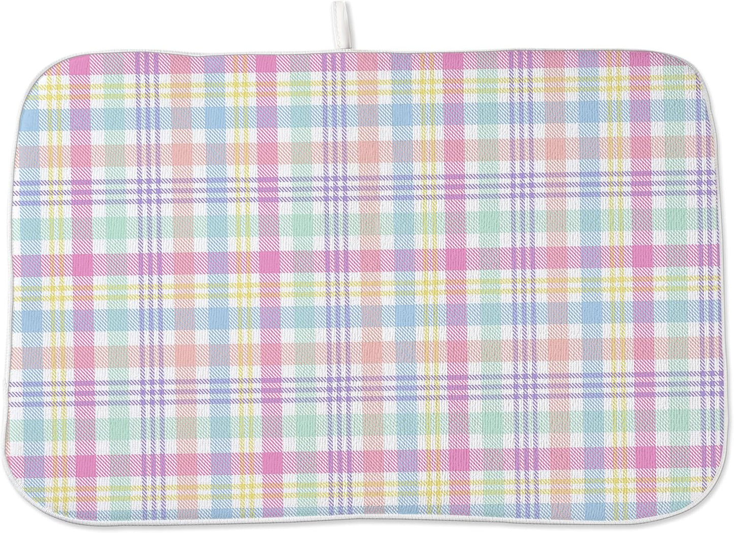 Tapete Secado Platos 18x24pulg Rosa Verde Hogar