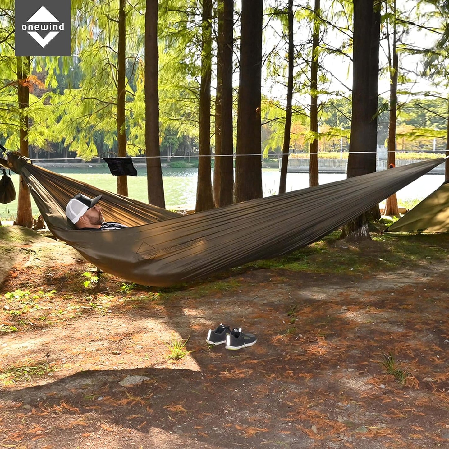 Hamaca portátil al aire libre con correas 12" 20D Ripstop