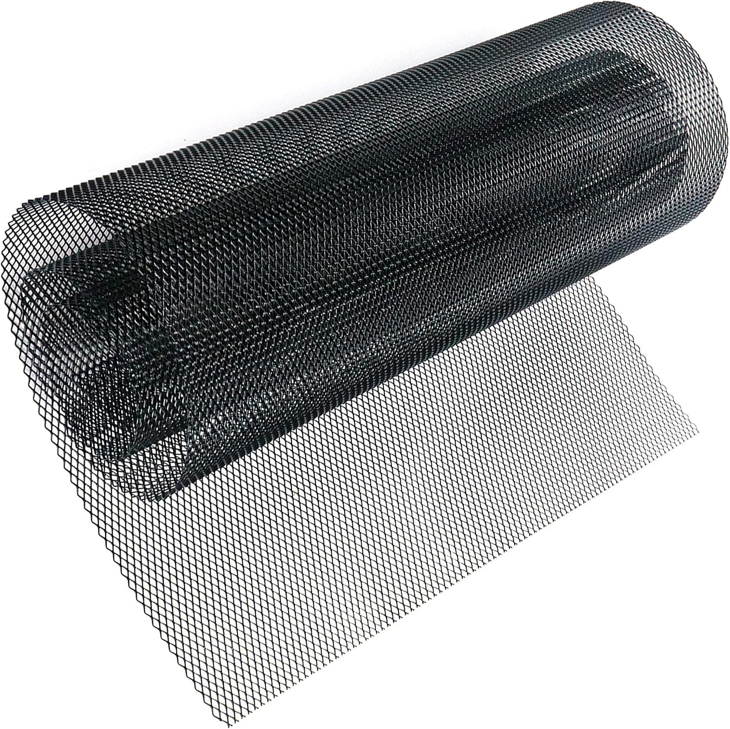 Hoja malla parrilla auto 47x15.7pulg aluminio negro