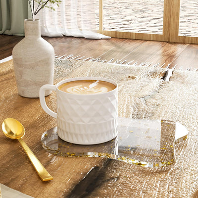 Posavasos acrílico nube transparente para café y mesa