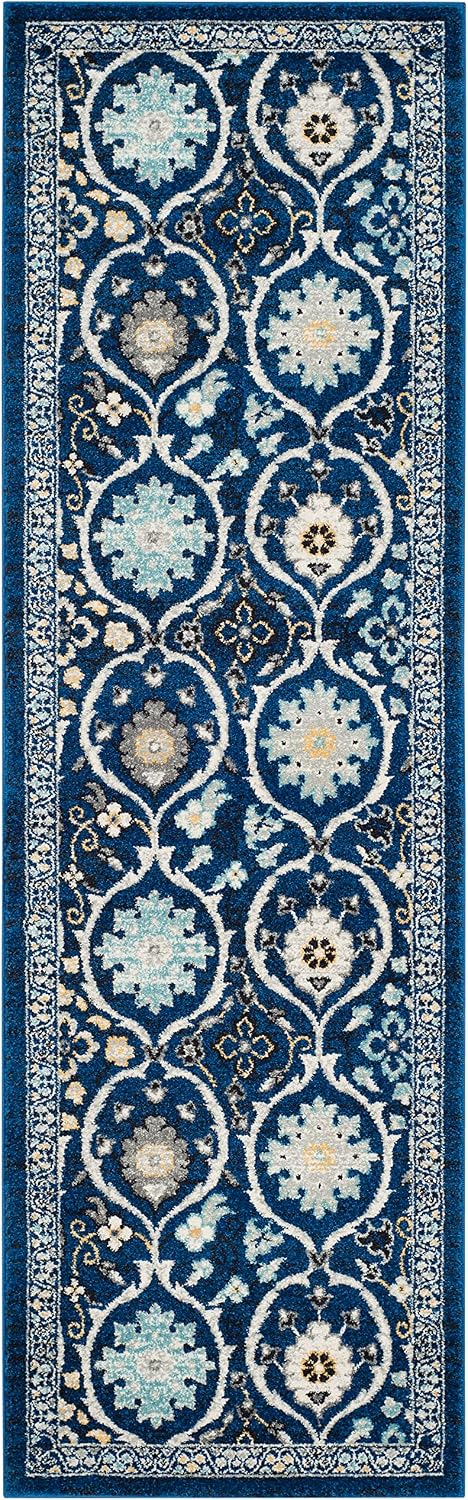 Alfombra pasillo 2'2"x7' diseño oriental chic desgastado