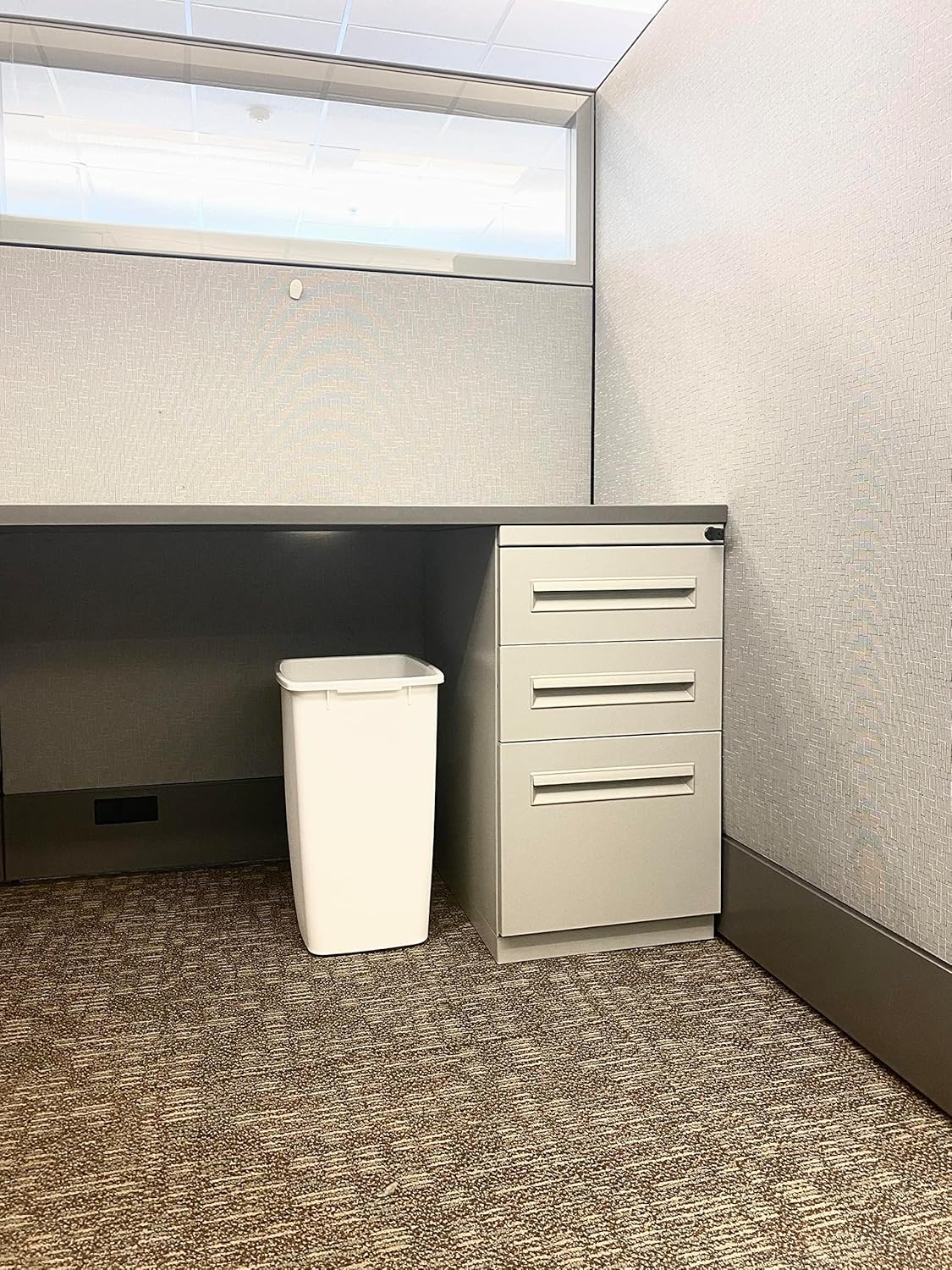 Cubo basura 9gal blanco para cocina baño oficina