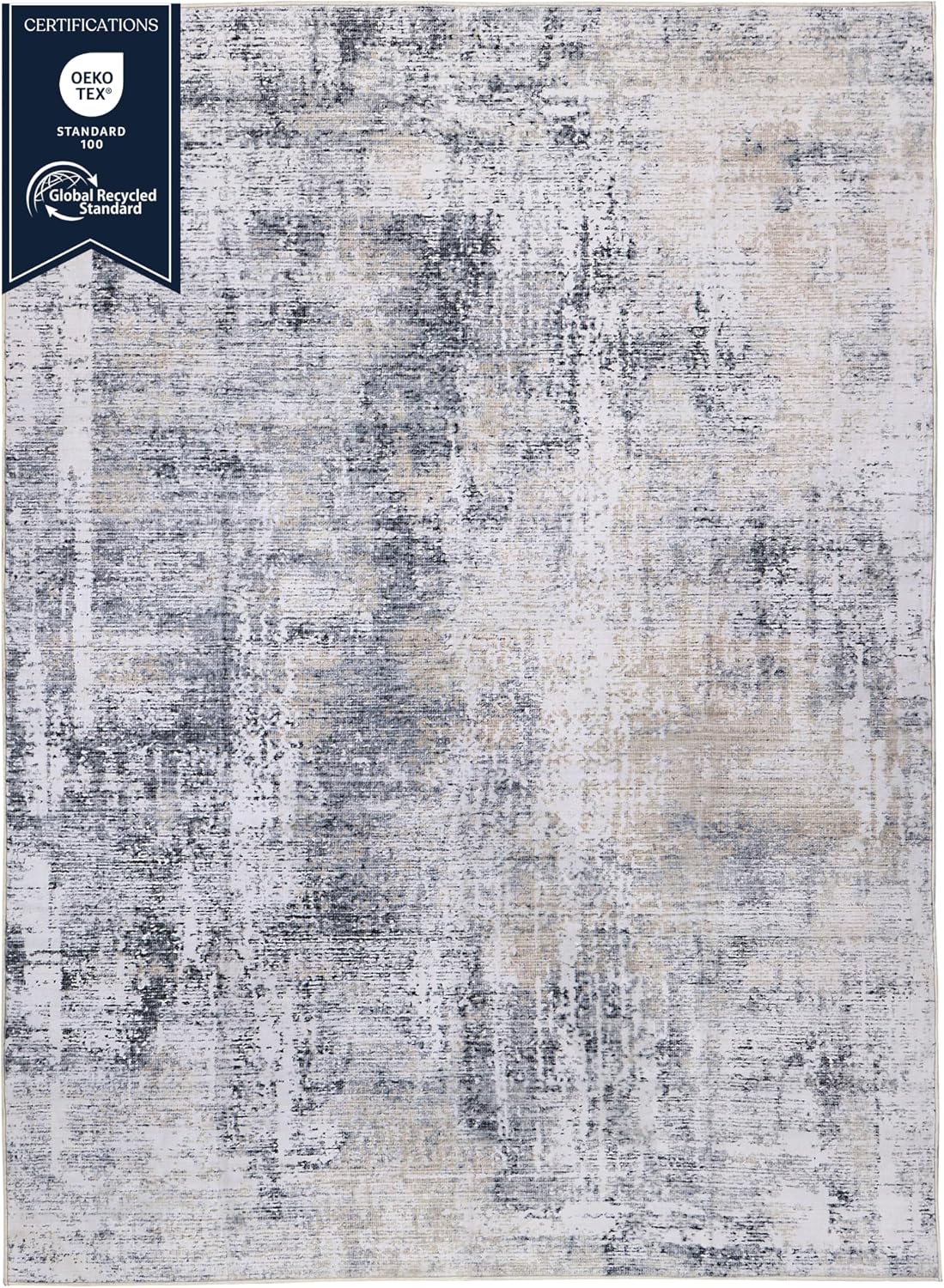 Alfombra antiderrap dormitorio sala 8x10pulg gris