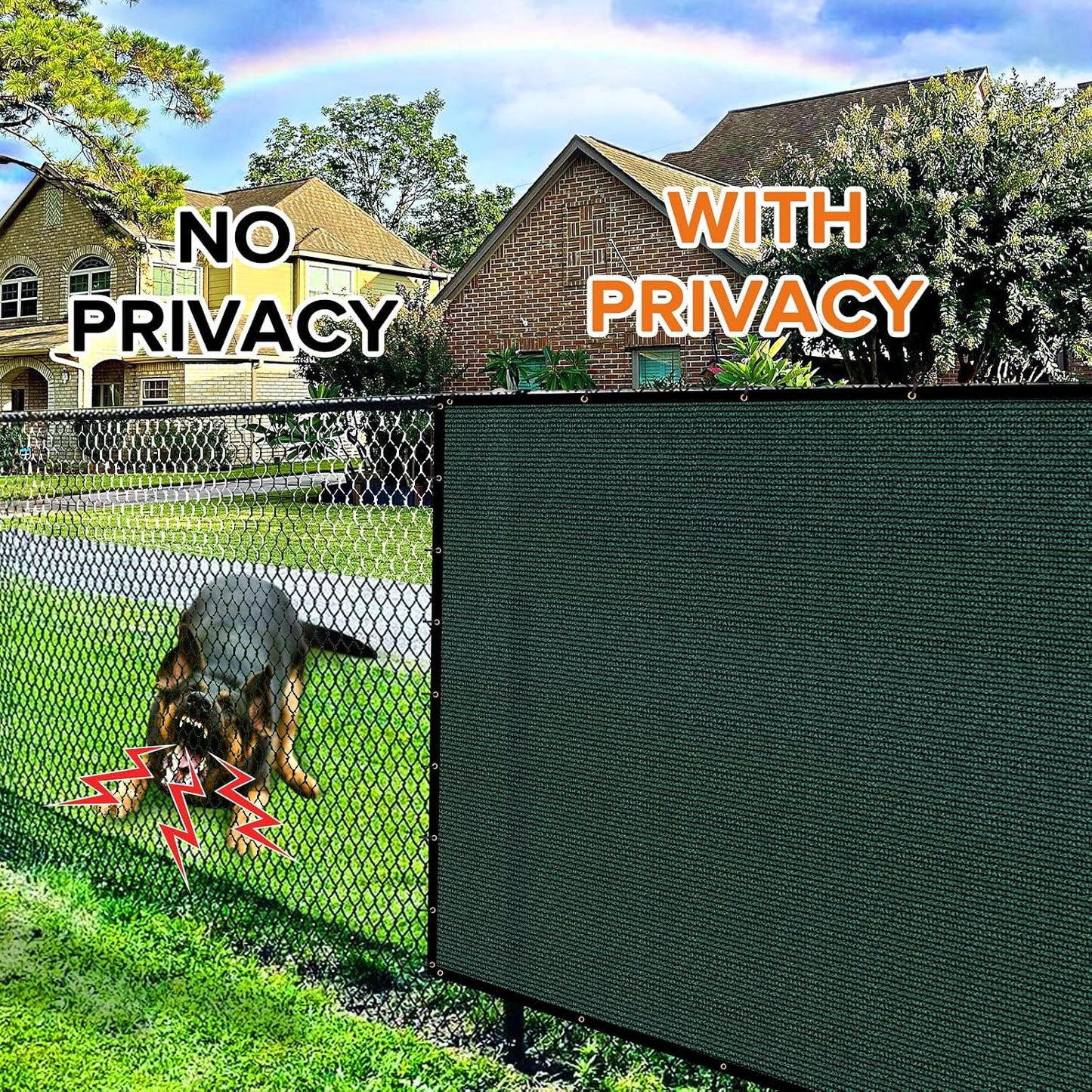 Malla privacidad valla 3x10ft tela resistente verde oscuro