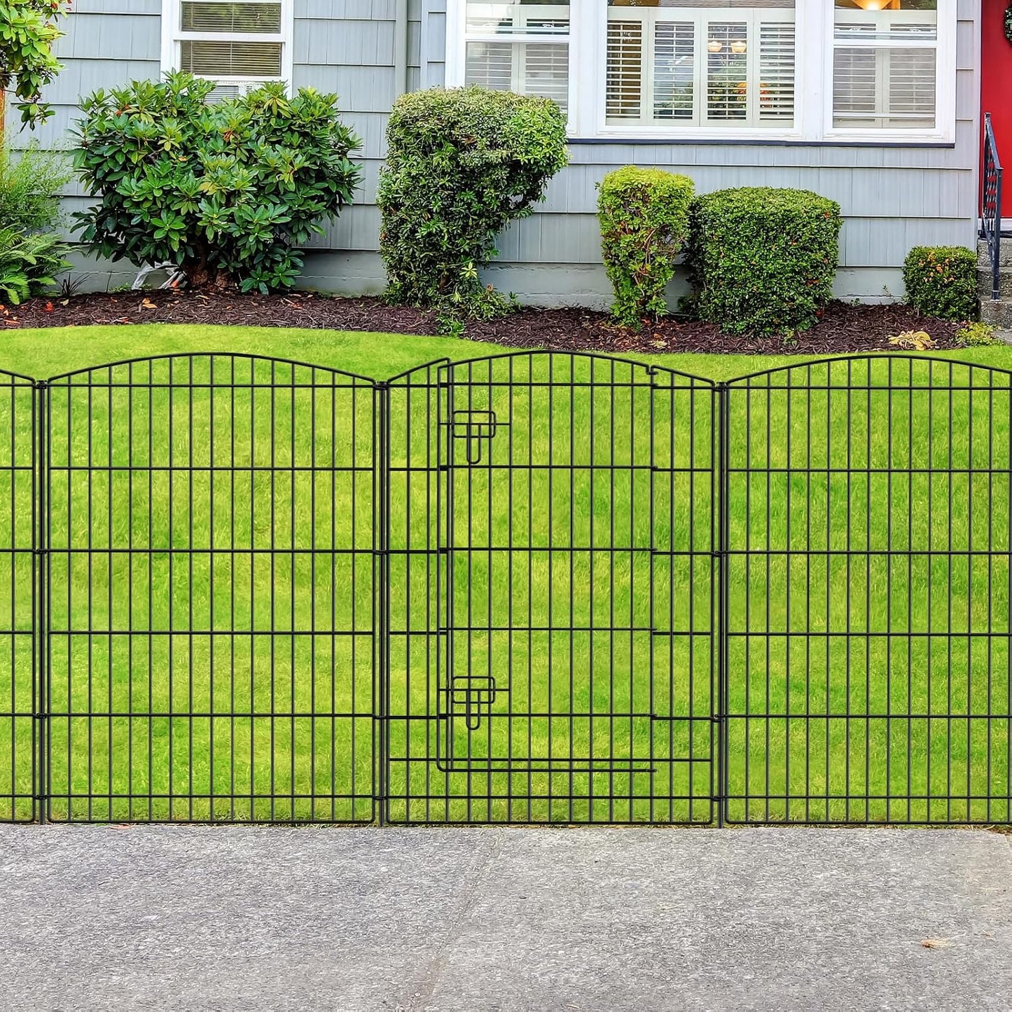 Valla jardín 12 paneles 26ft x 36pulg con puerta alambre