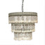 Candelabro redondo 3 niveles con cuentas madera