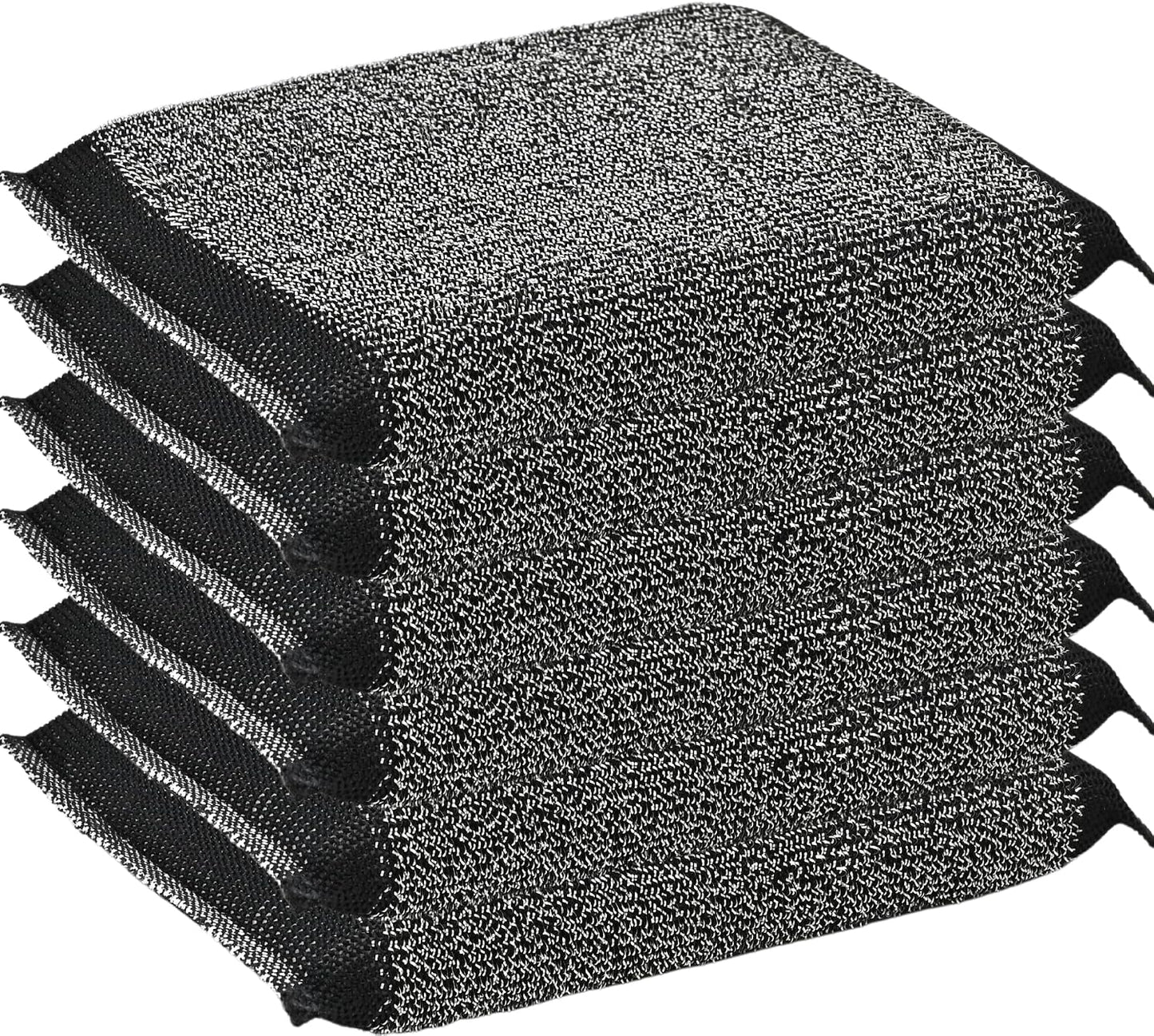 Esponjas acero lana cocina reutilizables 6 pzas color negro