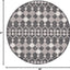 Alfombra exterior Trellis redonda 4ft1pulg carbón/marfil