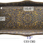 Bandeja metal servir vintage rectangular amarillo envejecido