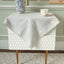 Funda mesita noche lino rústico cuadros grises 35.4pulg