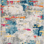 Alfombra abstracta 5x7ft multicolor