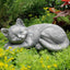 Estatuas gato durmiendo decoración jardín patio