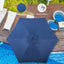 Sombrilla patio 7.5ft con botón inclinación 6 varillas