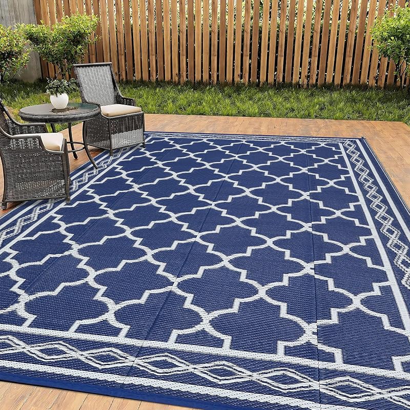 Alfombra plástico paja 10x14" impermeable patio caravana