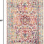 Alfombra decorativa 3x5ft diseño bohemio marfil y rojo
