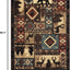 Alfombra área rústica marrón rojo 5'2x7'2 rectangular