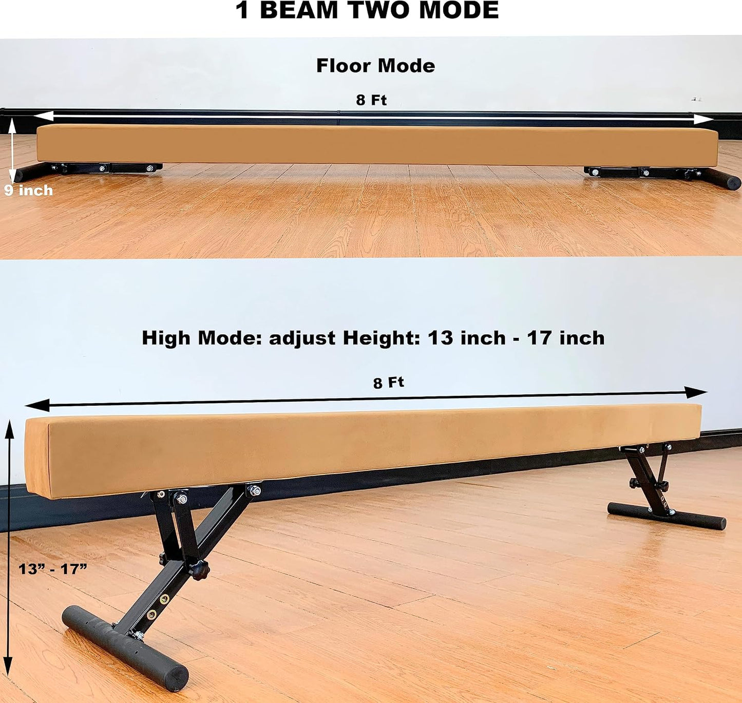 Barra equilibrio ajustable 8ft para niños y adolescentes
