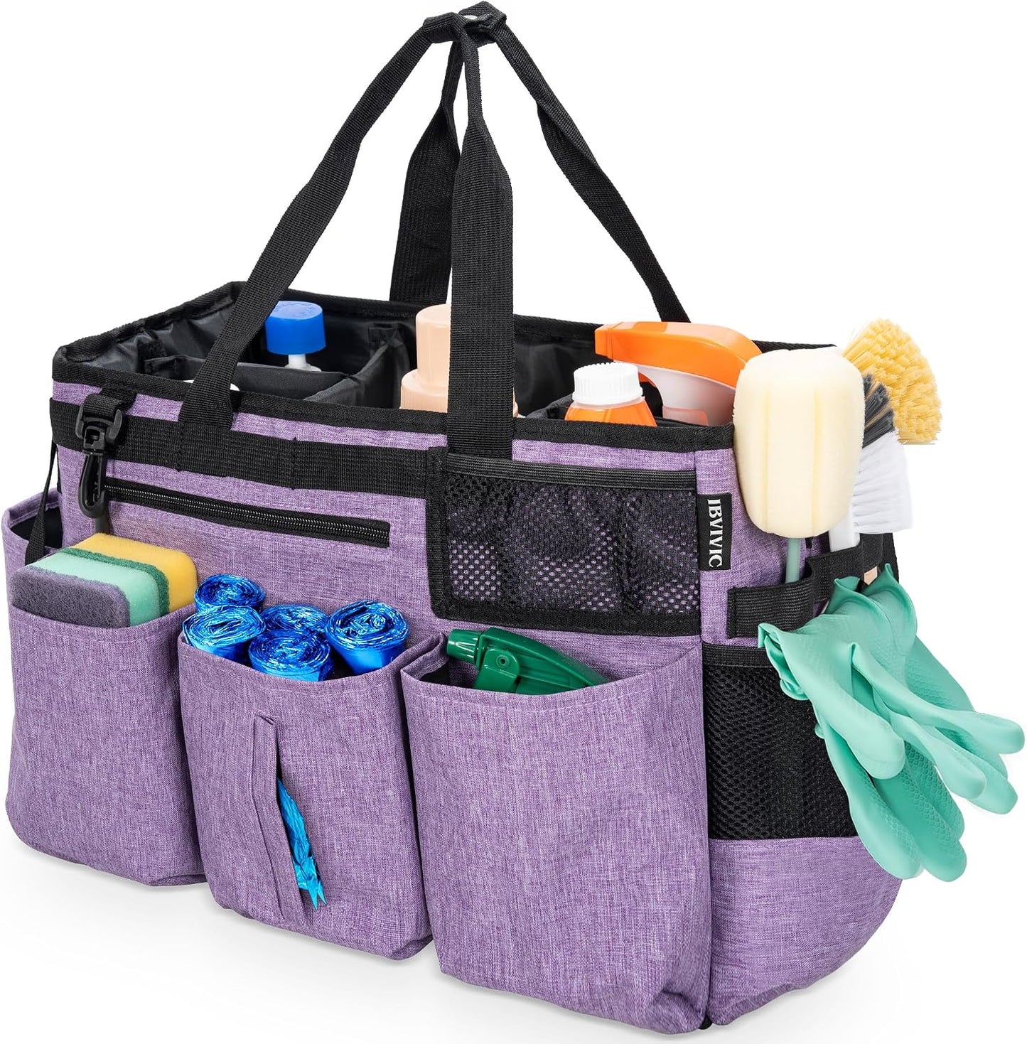 Bolsa limpieza portátil organizadora gran capacidad morado