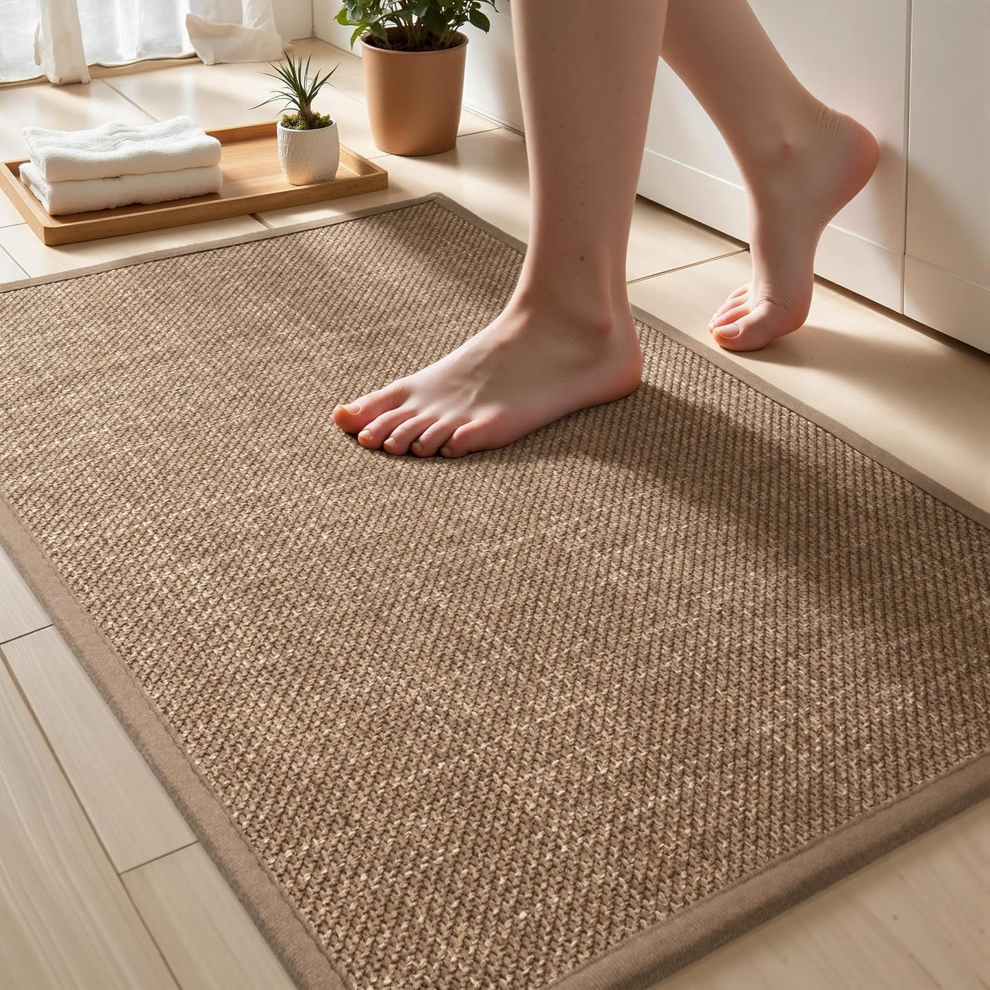 Alfombra baño antideslizante goma 17x24pulg