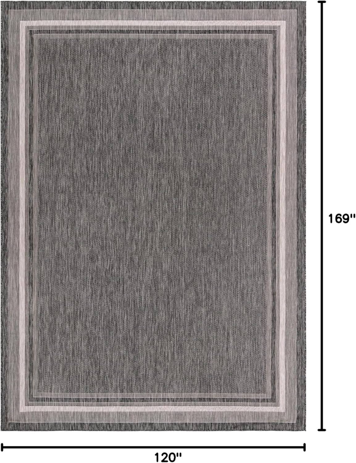 Alfombra área borde suave 10x14ft1pulg rectangular