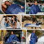 Manta vellón impermeable para exteriores 80x58 pulg azul