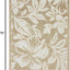Alfombra rectangular 4x6ft beige y marrón claro