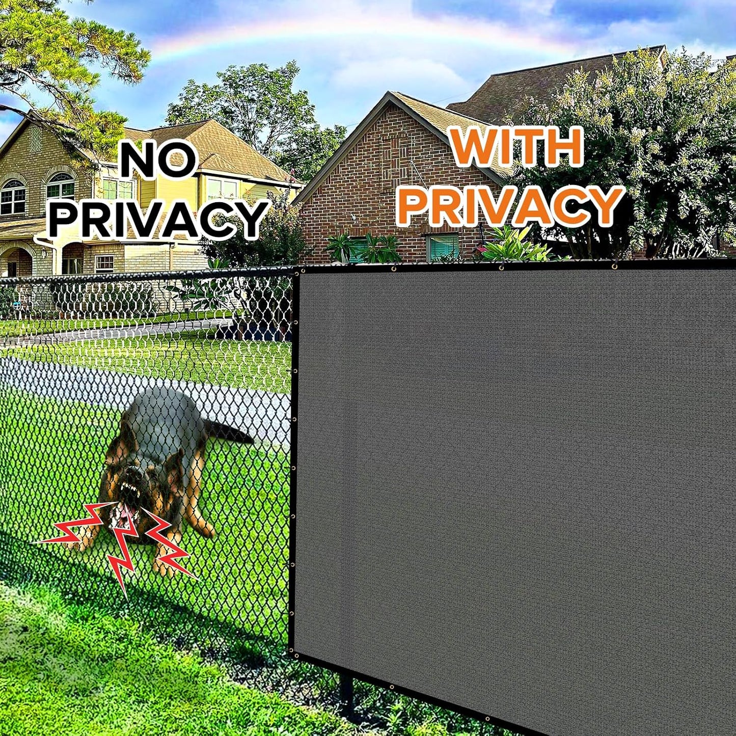 Malla privacidad valla 5x50pies tela resistente gris oscuro