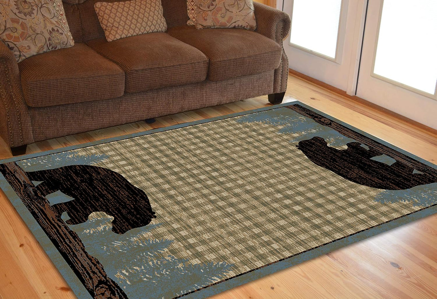 Alfombra para Área 2'3"x3'3" Azul para Sala y Entrada