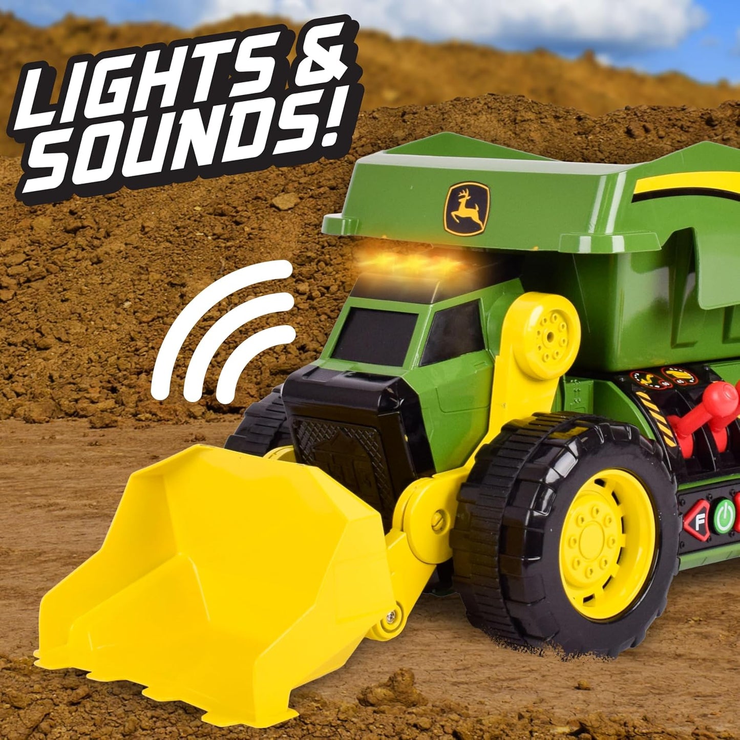 Excavadora motorizada 2en1 camión volquete niños
