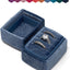 Caja terciopelo anillos geométricas hexagonal ovalada
